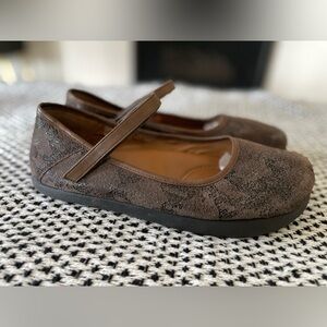 Kalso Earth Solar 3 Mary Jane Bark Brown Sz 9 Negative Heel Flats Granola Girl